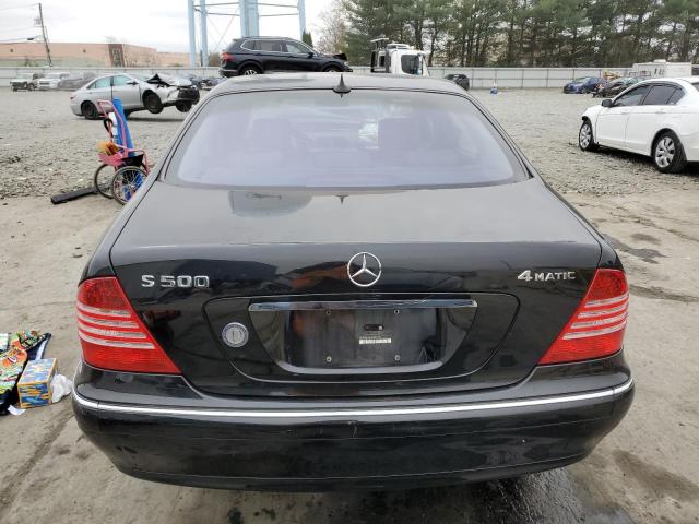 WDBNG84J84A427105 - 2004 MERCEDES-BENZ S 500 4MATIC BLACK photo 6