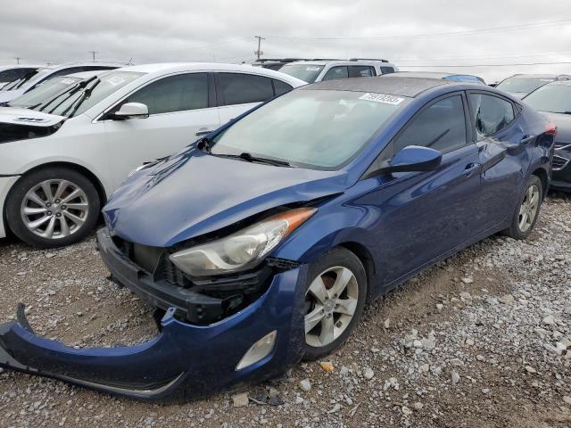 KMHDH4AE4DU628021 - 2013 HYUNDAI ELANTRA GLS BLUE photo 1