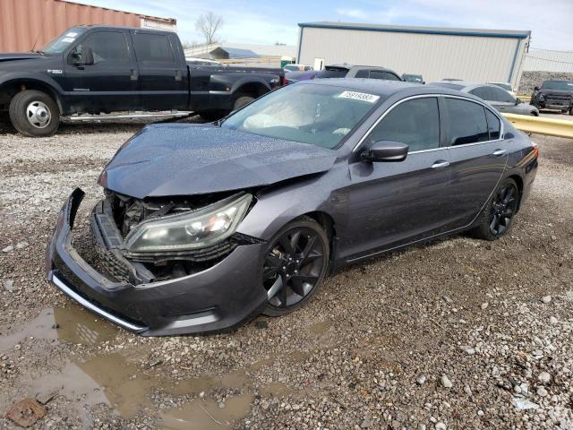 1HGCR2F39EA017348 - 2014 HONDA ACCORD LX GRAY photo 1