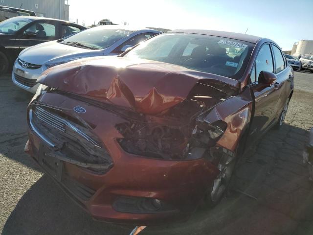 3FA6P0LUXER255028 - 2014 FORD FUSION SE HYBRID RED photo 1