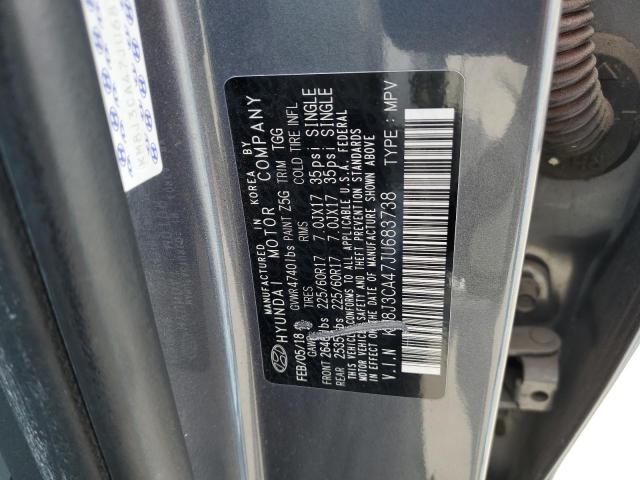 KM8J3CA47JU683738 - 2018 HYUNDAI TUCSON SEL GRAY photo 13