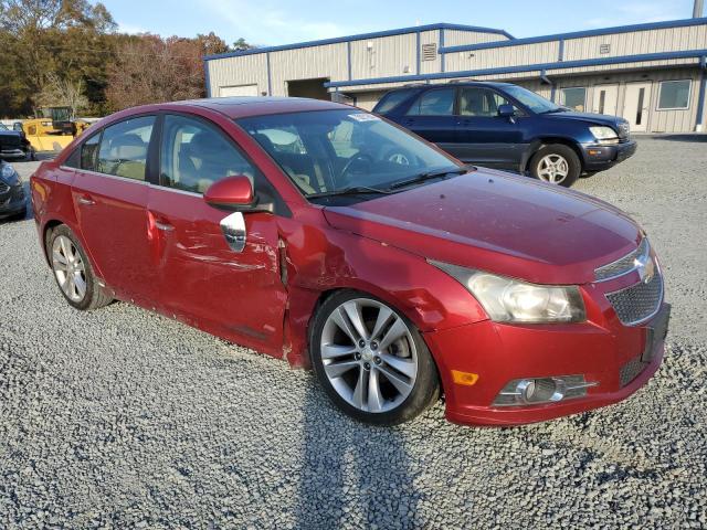 1G1PH5S93B7307407 - 2011 CHEVROLET CRUZE LTZ RED photo 4