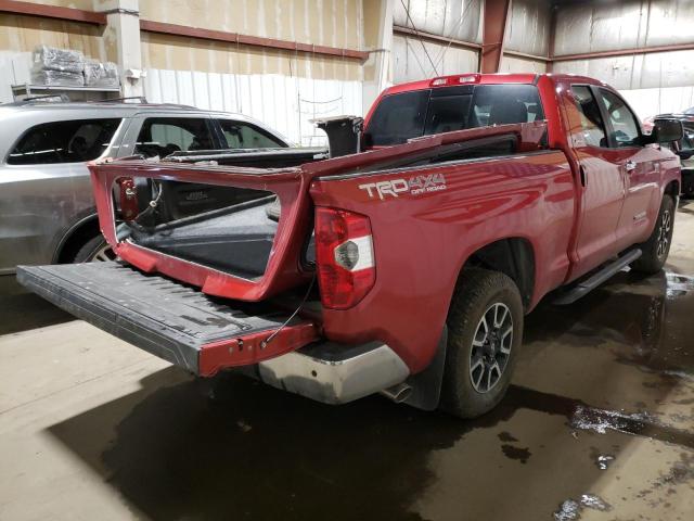 5TFBY5F10EX351472 - 2014 TOYOTA TUNDRA DOUBLE CAB LIMITED RED photo 3