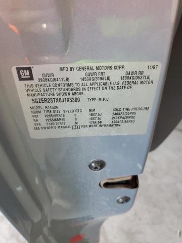 5GZER237X8J193309 - 2008 SATURN OUTLOOK XR ტურკოუსი ფოტო 13