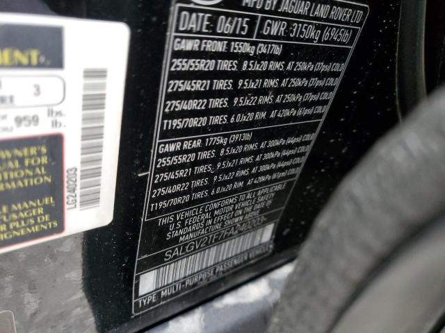 SALGV2TF7FA240203 - 2015 LAND ROVER RANGE ROVE AUTOBIOGRAPHY BLACK photo 14