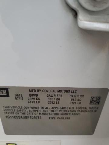 1G11C5SA3GF104674 - 2016 CHEVROLET MALIBU LIM LT Ақ фото 12