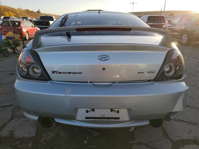 KMHHN65F34U130594 - 2004 HYUNDAI TIBURON GT SILVER photo 6