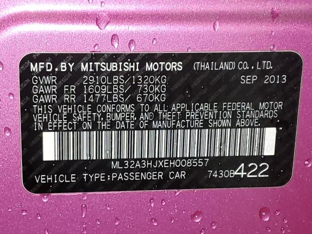 ML32A3HJXEH008557 - 2014 MITSUBISHI MIRAGE DE PINK photo 12