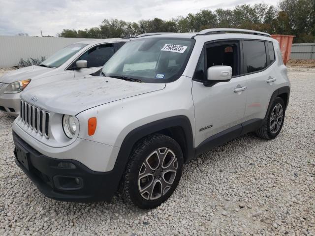ZACCJADT4GPE35435 - 2016 JEEP RENEGADE LIMITED SILVER photo 1