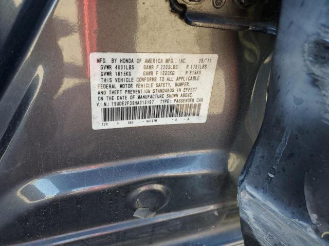 19UDE2F39HA015197 - 2017 ACURA ILX BASE WATCH PLUS GRAY photo 13