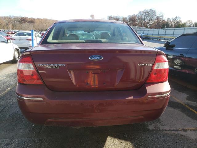 1FAHP25196G169256 - 2006 FORD FIVE HUNDR LIMITED RED photo 6