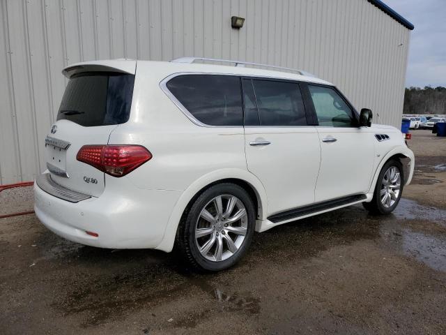 JN8AZ2NF8E9552257 - 2014 INFINITI QX80 WHITE photo 3