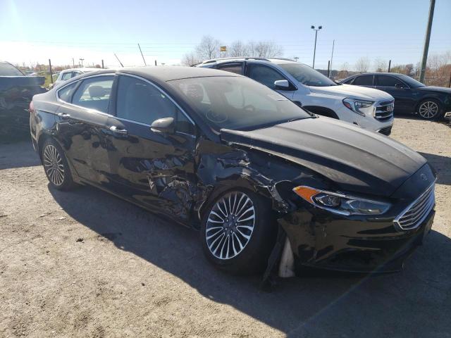 3FA6P0T92JR264330 - 2018 FORD FUSION SE BLACK photo 4