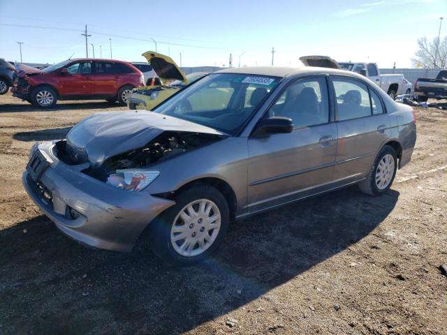 2HGES16515H602855 - 2005 HONDA CIVIC LX GRAY photo 1