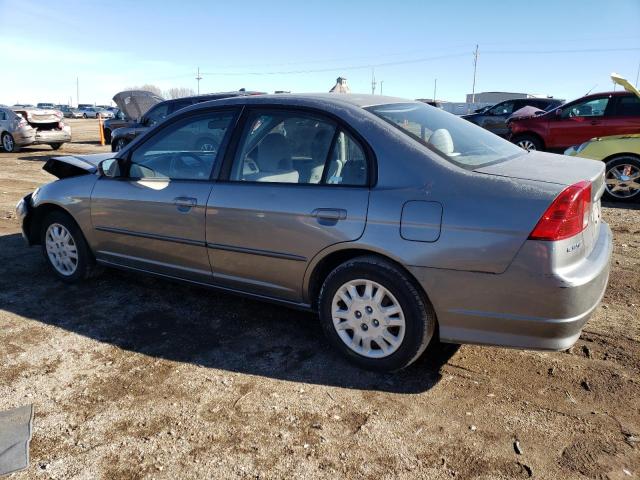 2HGES16515H602855 - 2005 HONDA CIVIC LX GRAY photo 2