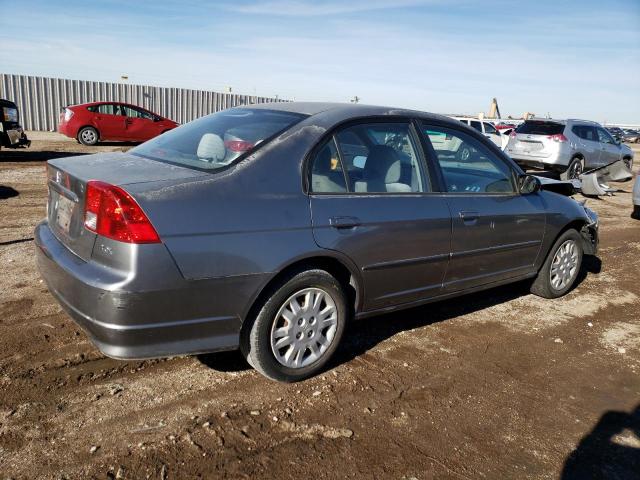 2HGES16515H602855 - 2005 HONDA CIVIC LX GRAY photo 3