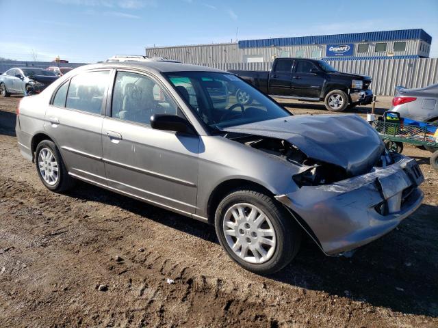 2HGES16515H602855 - 2005 HONDA CIVIC LX GRAY photo 4