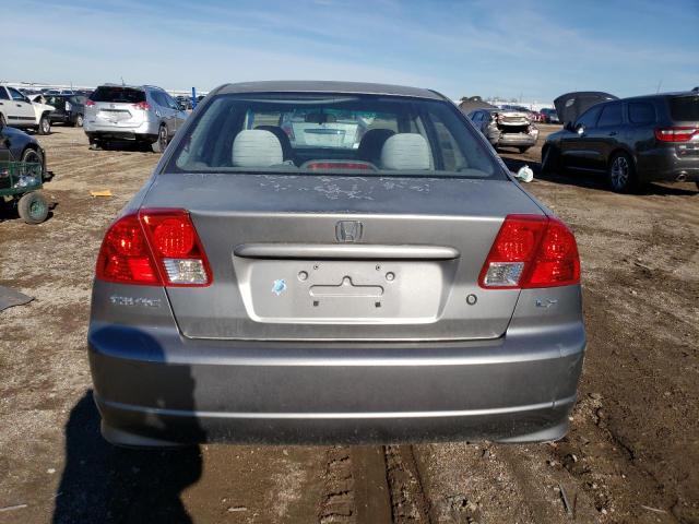 2HGES16515H602855 - 2005 HONDA CIVIC LX GRAY photo 6