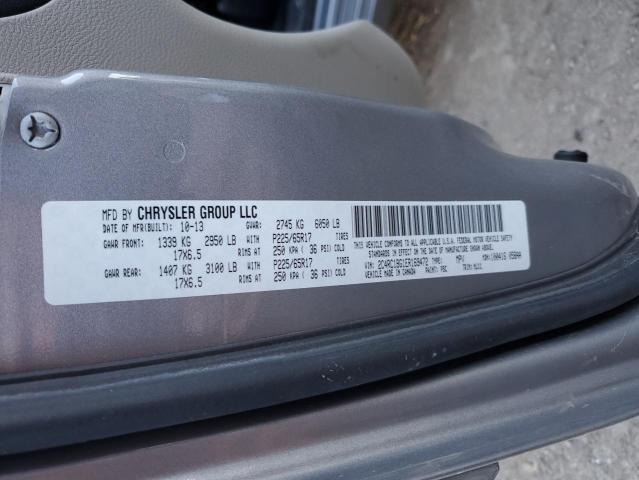 2C4RC1BG1ER169472 - 2014 CHRYSLER TOWN & COU TOURING SILVER photo 12