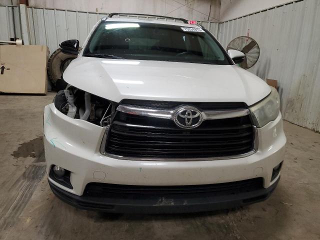 5TDKKRFH0FS064842 - 2015 TOYOTA HIGHLANDER XLE WHITE photo 5
