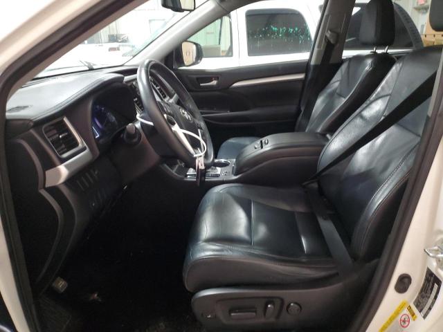 5TDKKRFH0FS064842 - 2015 TOYOTA HIGHLANDER XLE WHITE photo 7
