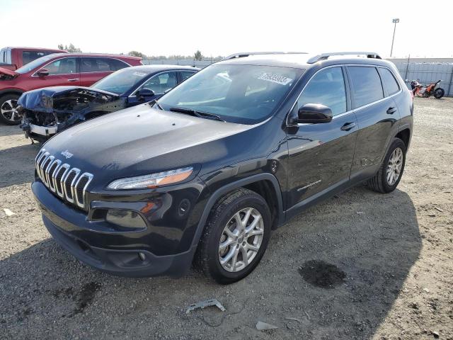 1C4PJLCB3EW102584 - 2014 JEEP CHEROKEE LATITUDE BLACK photo 1