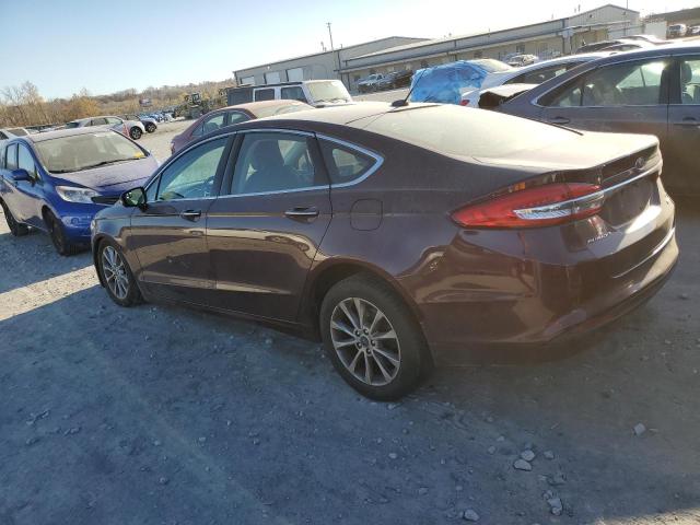 3FA6P0HD6HR139855 - 2017 FORD FUSION SE BURGUNDY photo 2