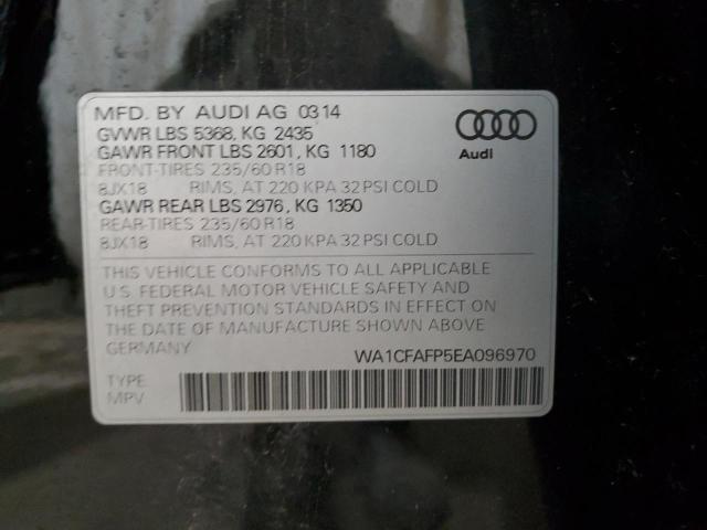 WA1CFAFP5EA096970 - 2014 AUDI Q5 PREMIUM BLACK photo 14