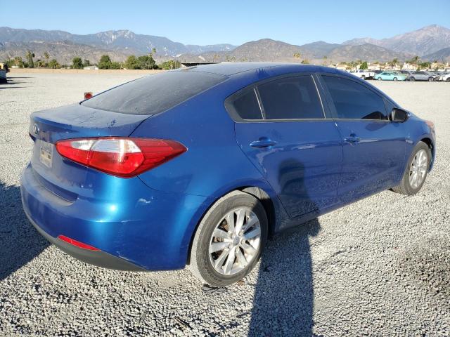 KNAFX4A62F5278052 - 2015 KIA FORTE LX BLUE photo 3