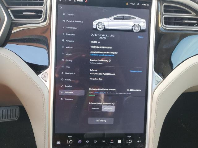 5YJSA1H15EFP52732 - 2014 TESLA MODEL S Gümüş foto 9