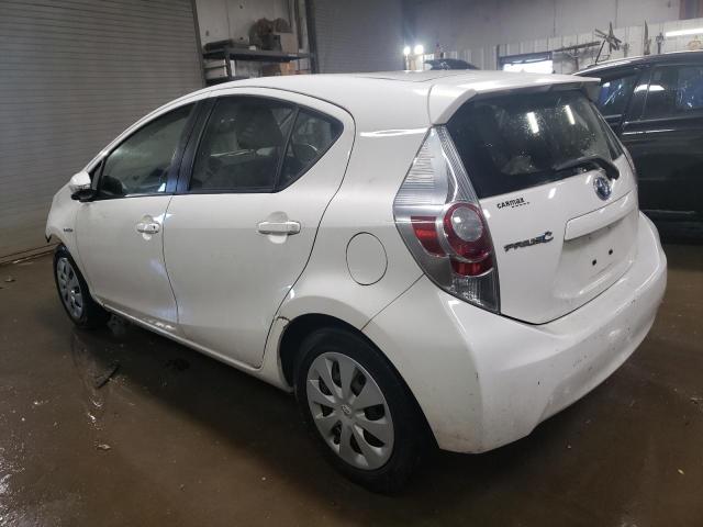 JTDKDTB3XE1072590 - 2014 TOYOTA PRIUS C WHITE photo 2