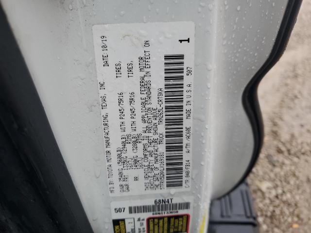 5TFRX5GNXLX169181 - 2020 TOYOTA TACOMA ACCESS CAB თეთრი ფოტო 12