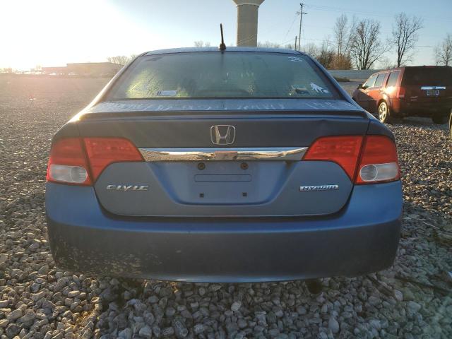 JHMFA36219S014474 - 2009 HONDA CIVIC HYBRID BLUE photo 6