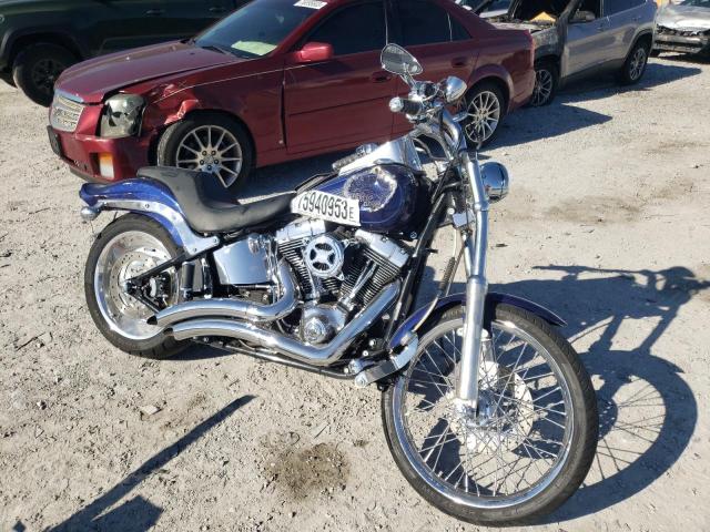 1HD1JL5187Y093784 - 2007 HARLEY-DAVIDSON FXST CUSTOM BLUE photo 1