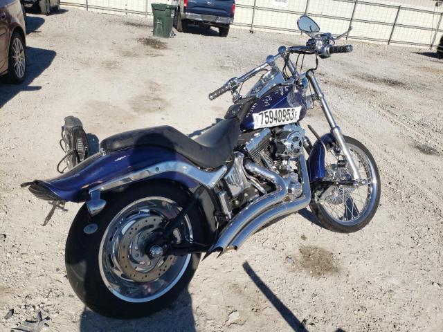 1HD1JL5187Y093784 - 2007 HARLEY-DAVIDSON FXST CUSTOM BLUE photo 4