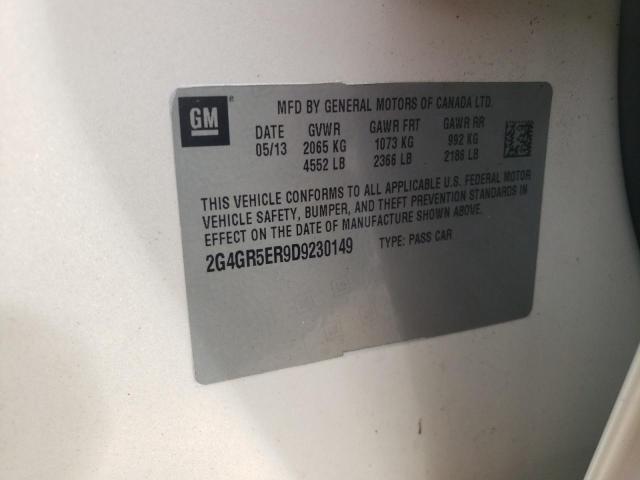 2G4GR5ER9D9230149 - 2013 BUICK REGAL 奶油色 照片 12