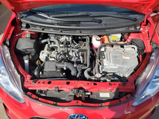 JTDKDTB32H1596059 - 2017 TOYOTA PRIUS C RED photo 11