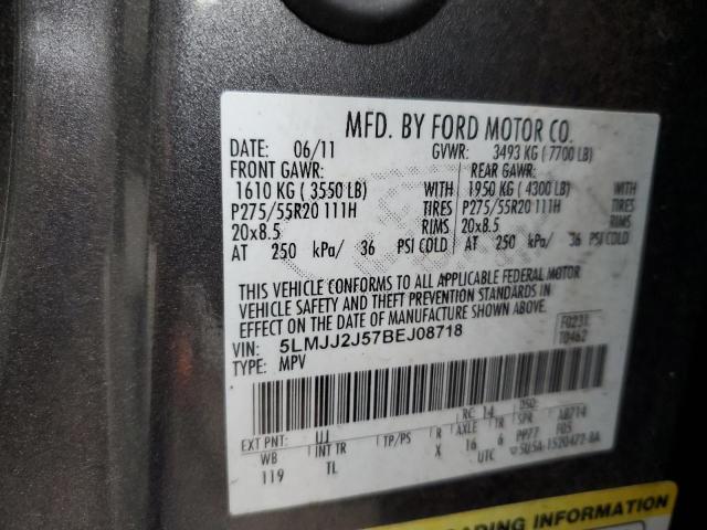 5LMJJ2J57BEJ08718 - 2011 LINCOLN NAVIGATOR 灰色 照片 13