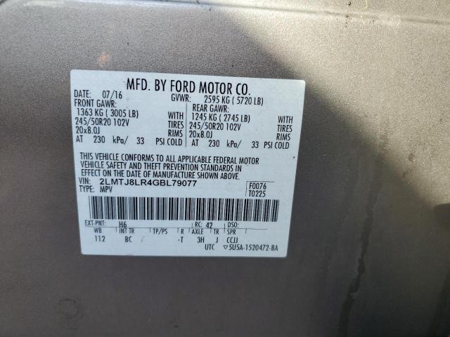 2LMTJ8LR4GBL79077 - 2016 LINCOLN MKX RESERVE Bej foto 13