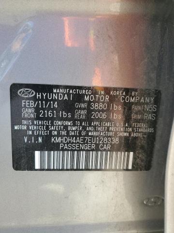 KMHDH4AE7EU128338 - 2014 HYUNDAI ELANTRA SE SILVER photo 13