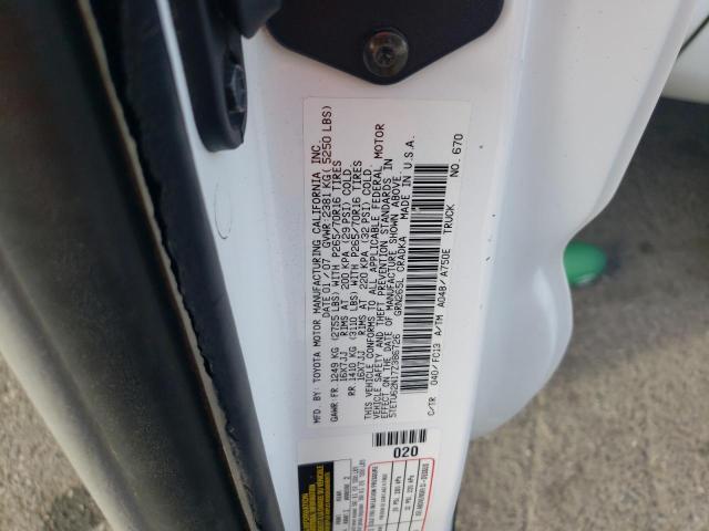 5TETU62N17Z386726 - 2007 TOYOTA TACOMA PRERUNNER ACCESS CAB WHITE photo 12