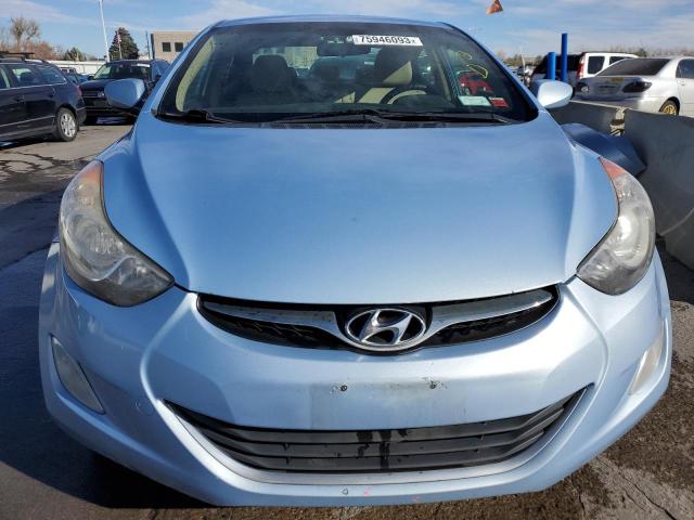 KMHDH4AEXCU306336 - 2012 HYUNDAI ELANTRA GLS BLUE photo 5