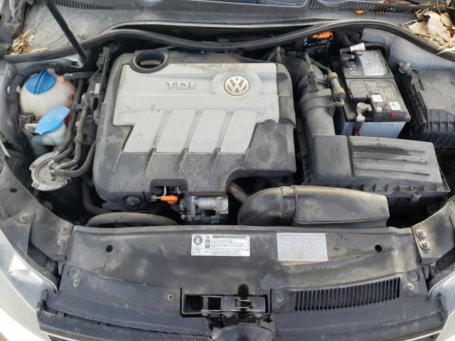 3VWML7AJ3CM616444 - 2012 VOLKSWAGEN JETTA TDI SILVER photo 11