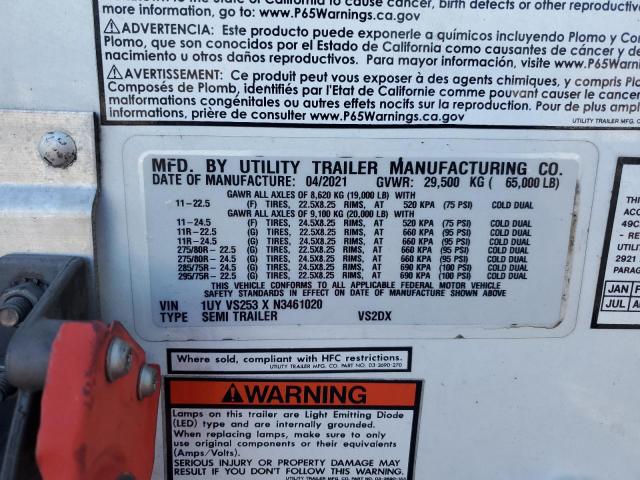 1UYVS253XN3461020 - 2022 UTILITY VAN WHITE photo 10