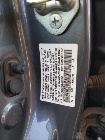 19XFB2F54CE367398 - 2012 HONDA CIVIC LX GRAY photo 12