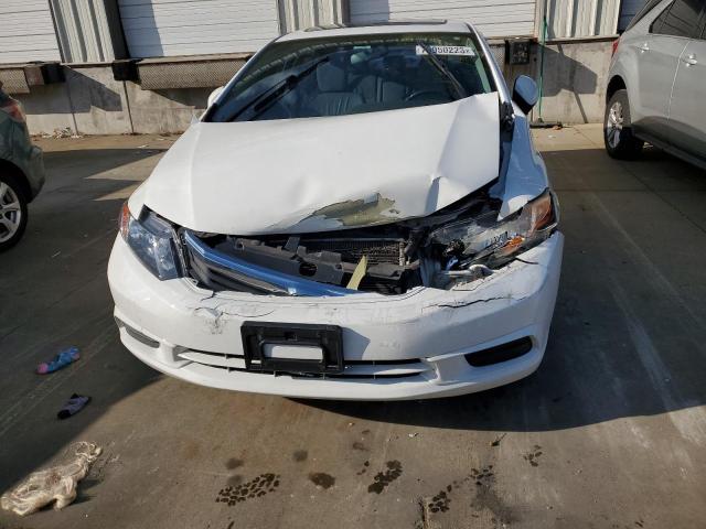 19XFB2F91CE021098 - 2012 HONDA CIVIC EXL WHITE photo 5