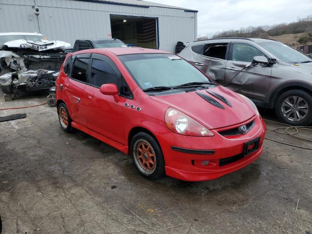 JHMGD37677S052690 - 2007 HONDA FIT S RED photo 4