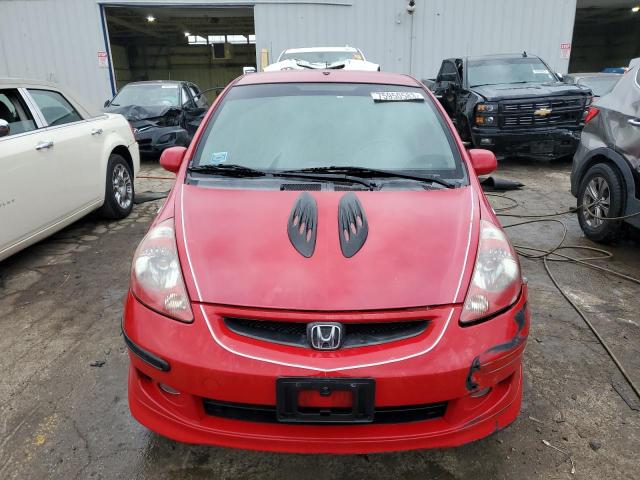 JHMGD37677S052690 - 2007 HONDA FIT S RED photo 5