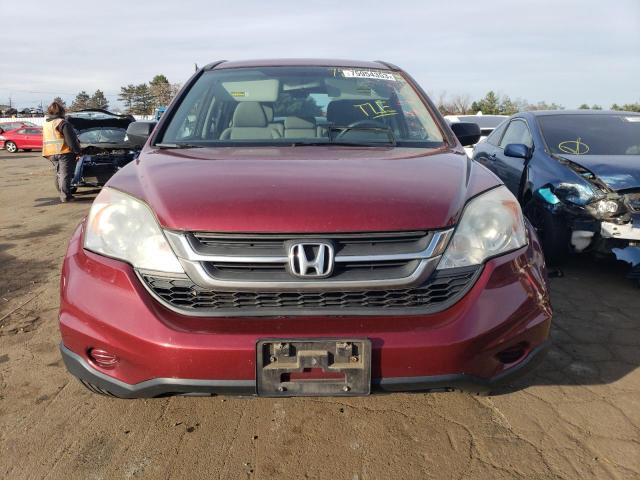 5J6RE4H39BL038708 - 2011 HONDA CR-V LX BURGUNDY photo 5