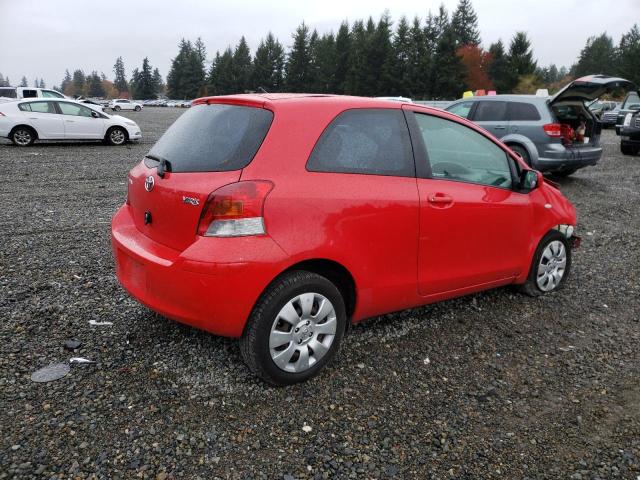 JTDJT903295224252 - 2009 TOYOTA YARIS RED photo 3